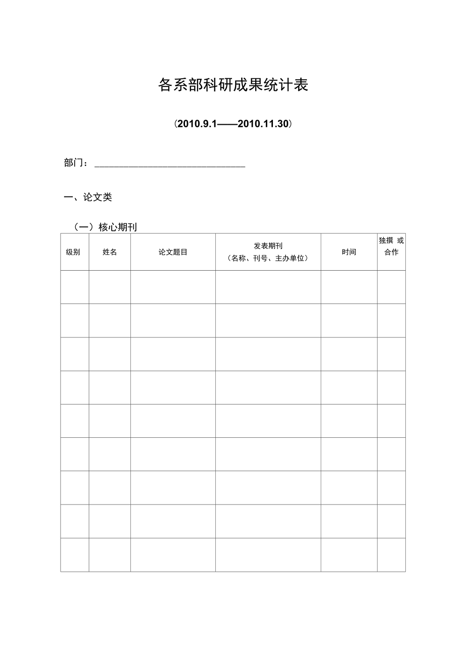 各系部科研成果统计表.doc_第1页