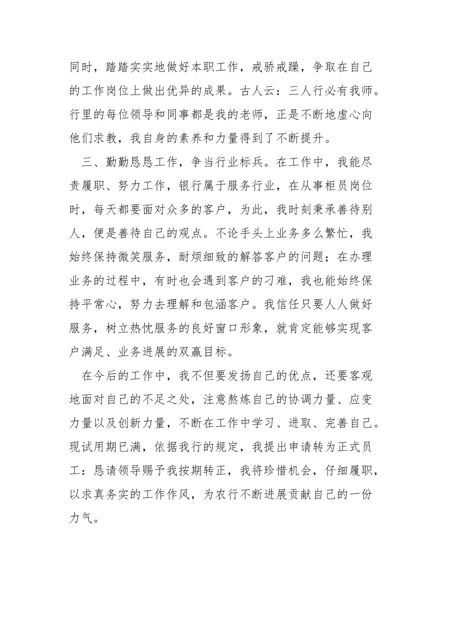 银行试用期柜员个人工作小结.docx_第2页