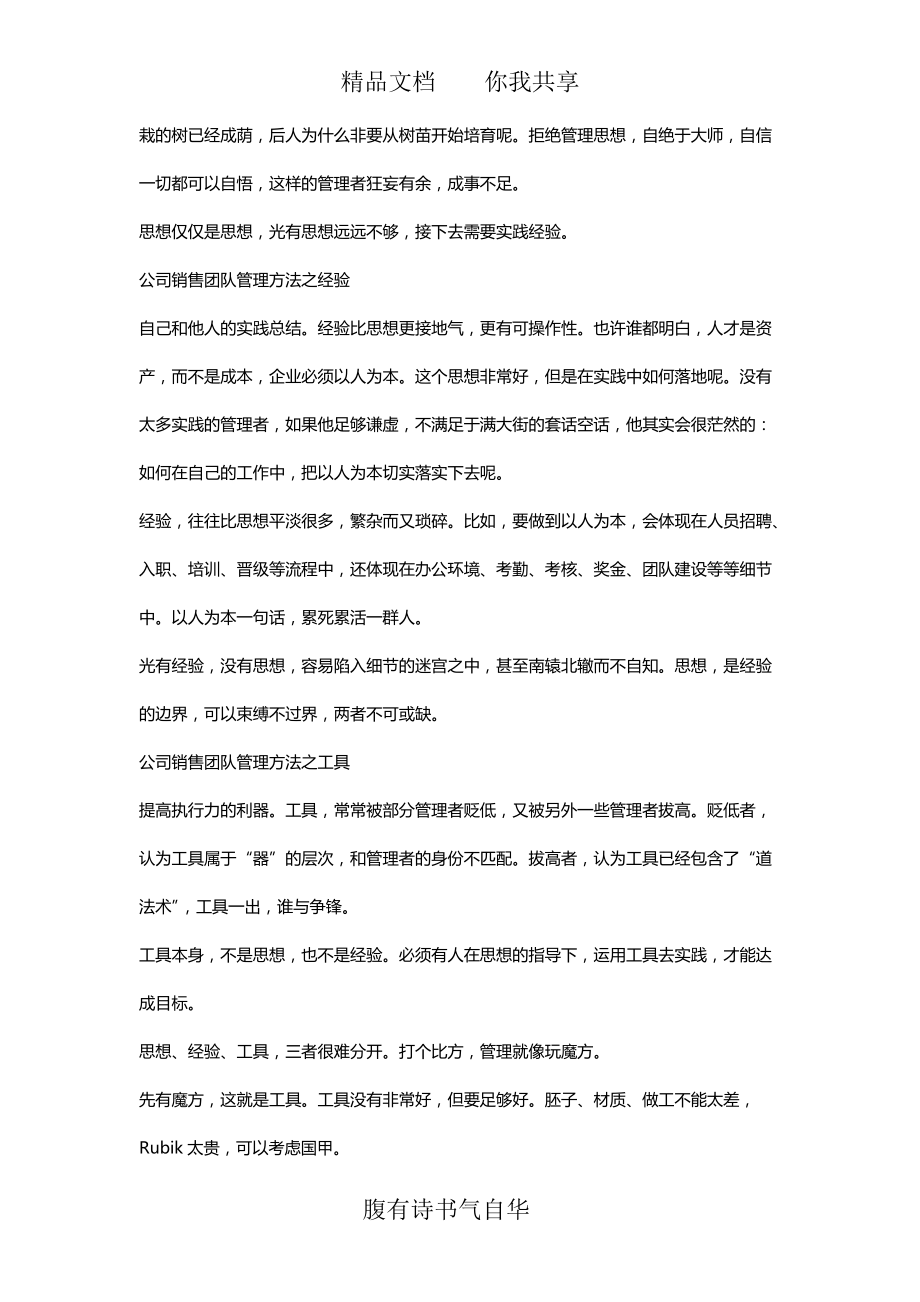 专题讲座资料（2021-2022年）公司销售团队管理方法有哪些企业管理方式有哪些.docx_第2页