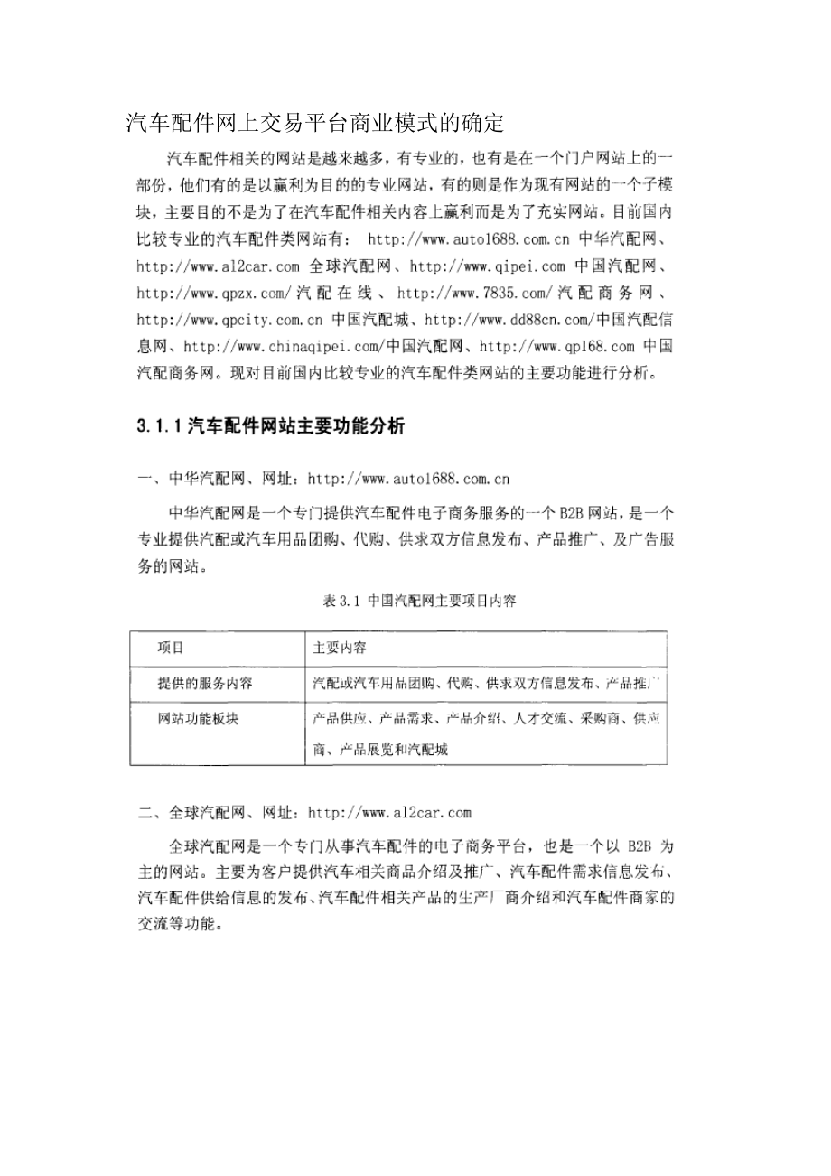 精品资料（2021-2022年收藏）汽车配件网上交易平台商业模式的确定.doc_第1页