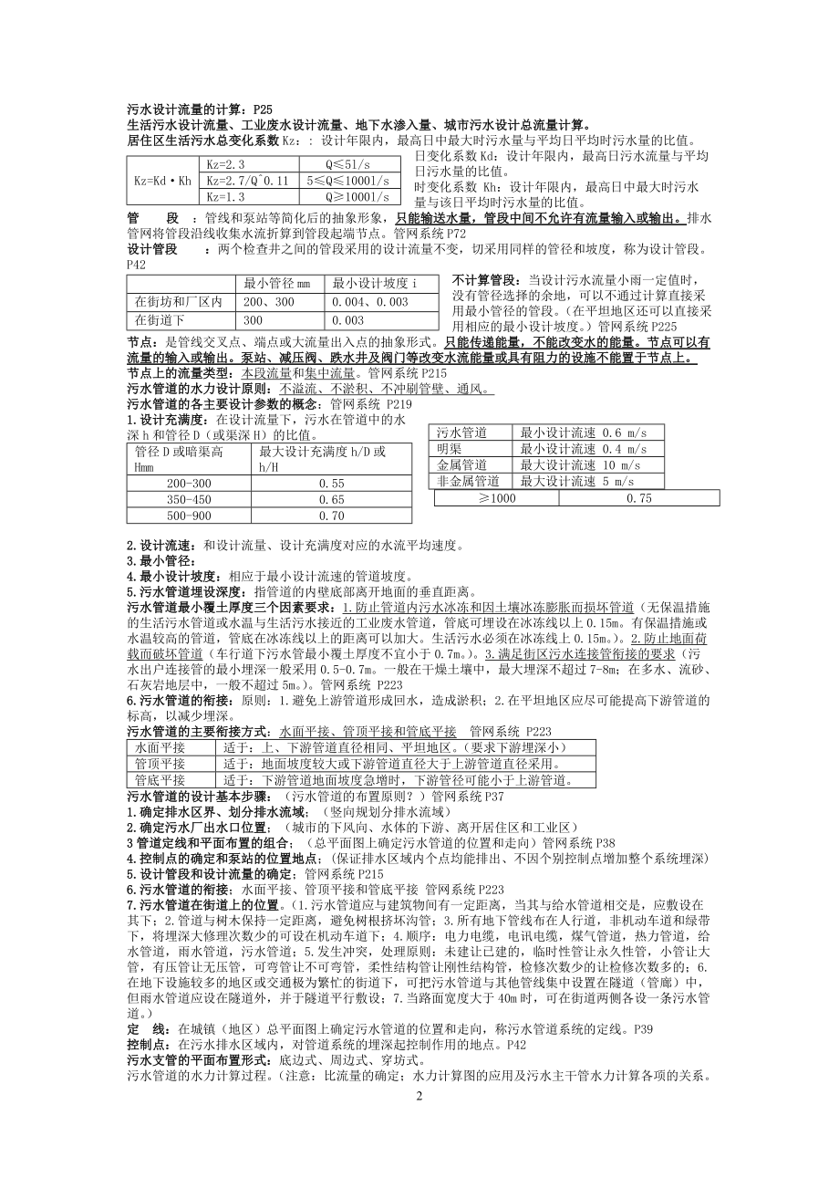 精品资料（2021-2022年收藏）排水管网复习资料.doc_第2页