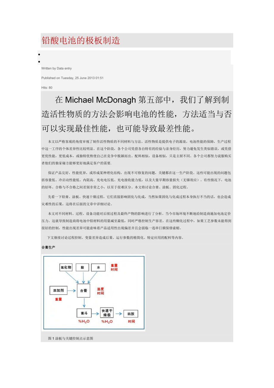 铅酸电池的极板制造(电池与储能技术).doc_第1页