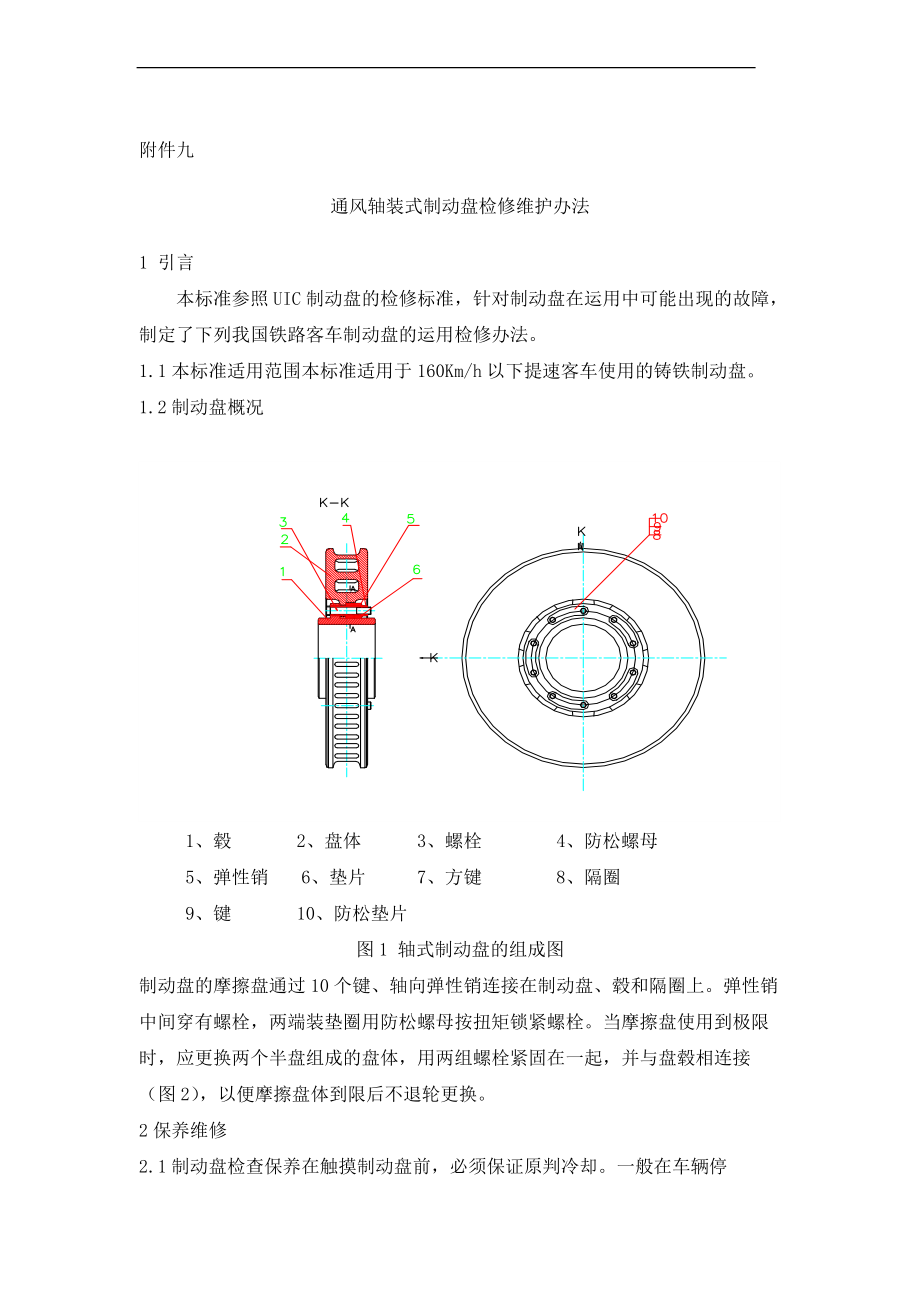 9附件九通风轴装式制动盘检修维护办法.doc_第1页