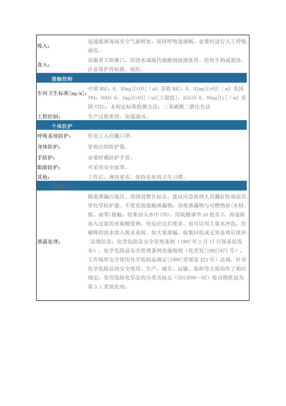 31危险化学品重铬酸钾安全技术说明书.doc_第3页