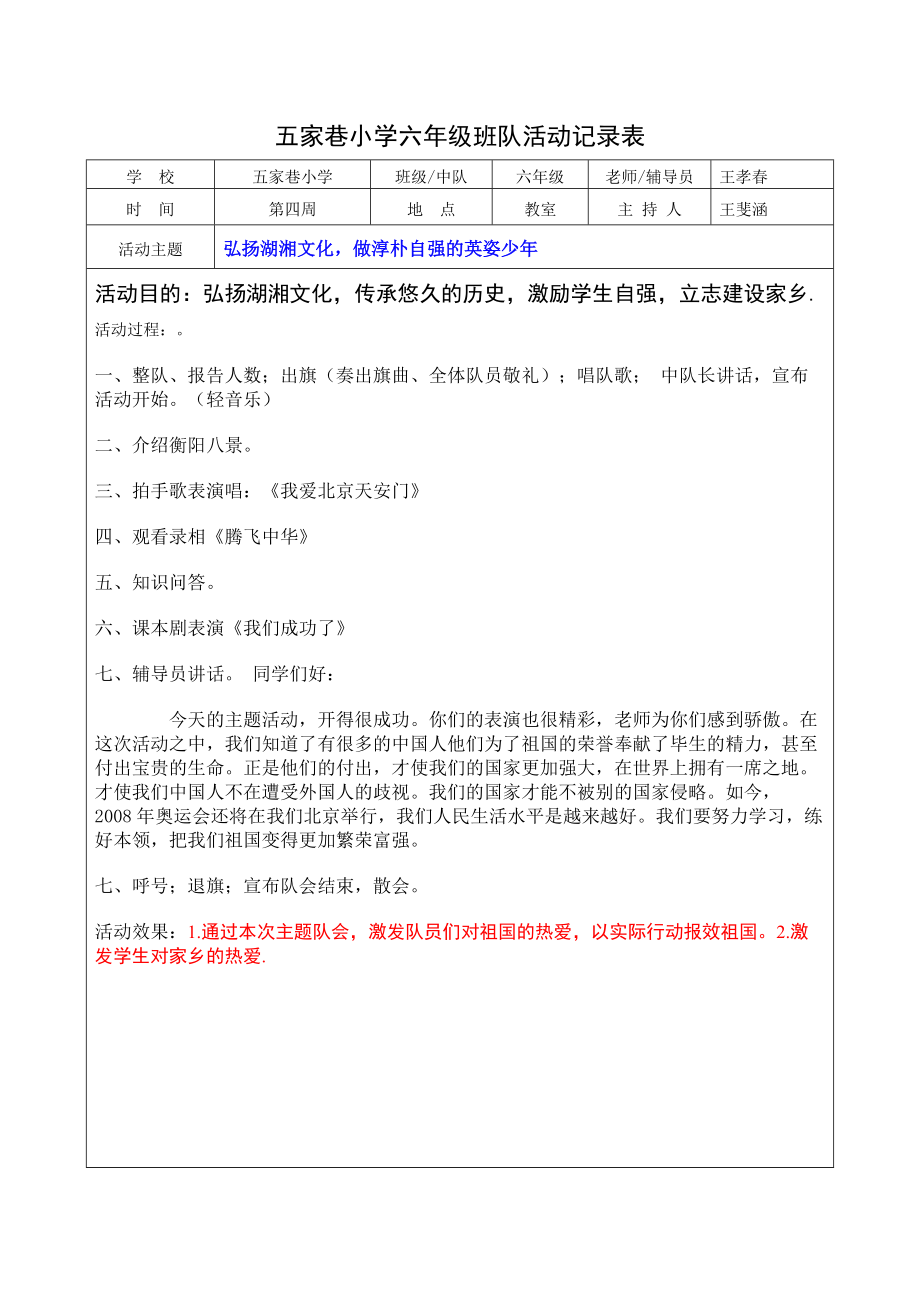 精品资料（2021-2022年收藏）六年级班队活动记录表[1].doc_第3页