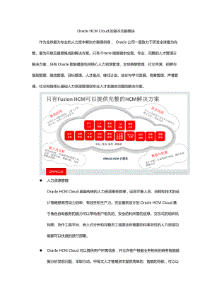 精品资料（2021-2022年收藏）甲骨文人力资源管理软件的基本功能模块.docx