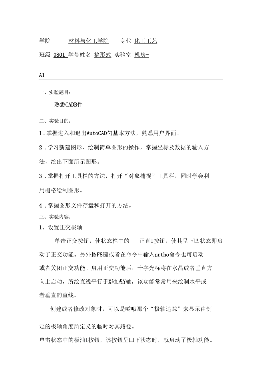 工程制图与CAD实习实验报告模板.docx_第3页