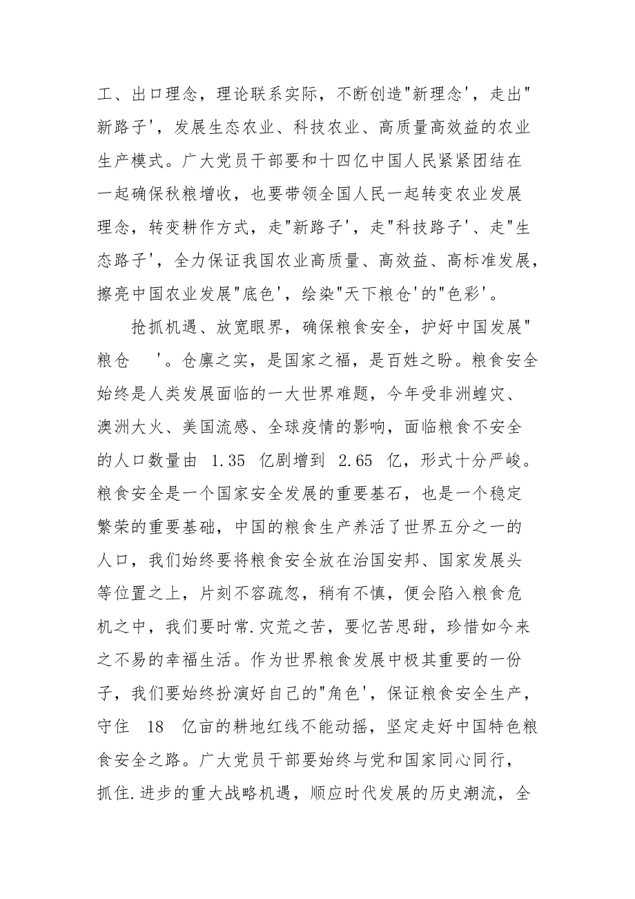 始终将我国粮食安全放重要位置心得体会.docx_第3页