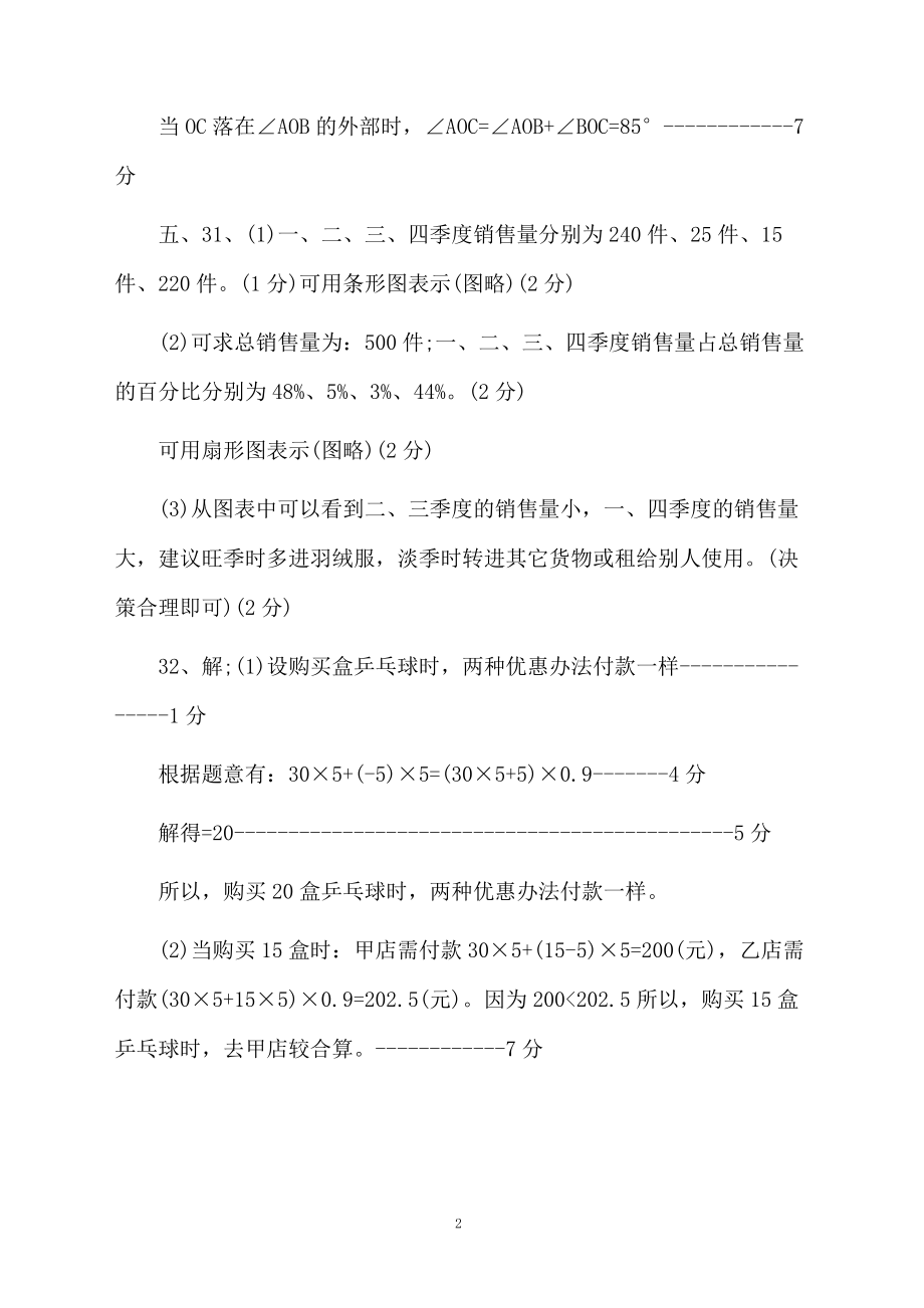 初一的数学暑假生活指导答案.docx_第2页