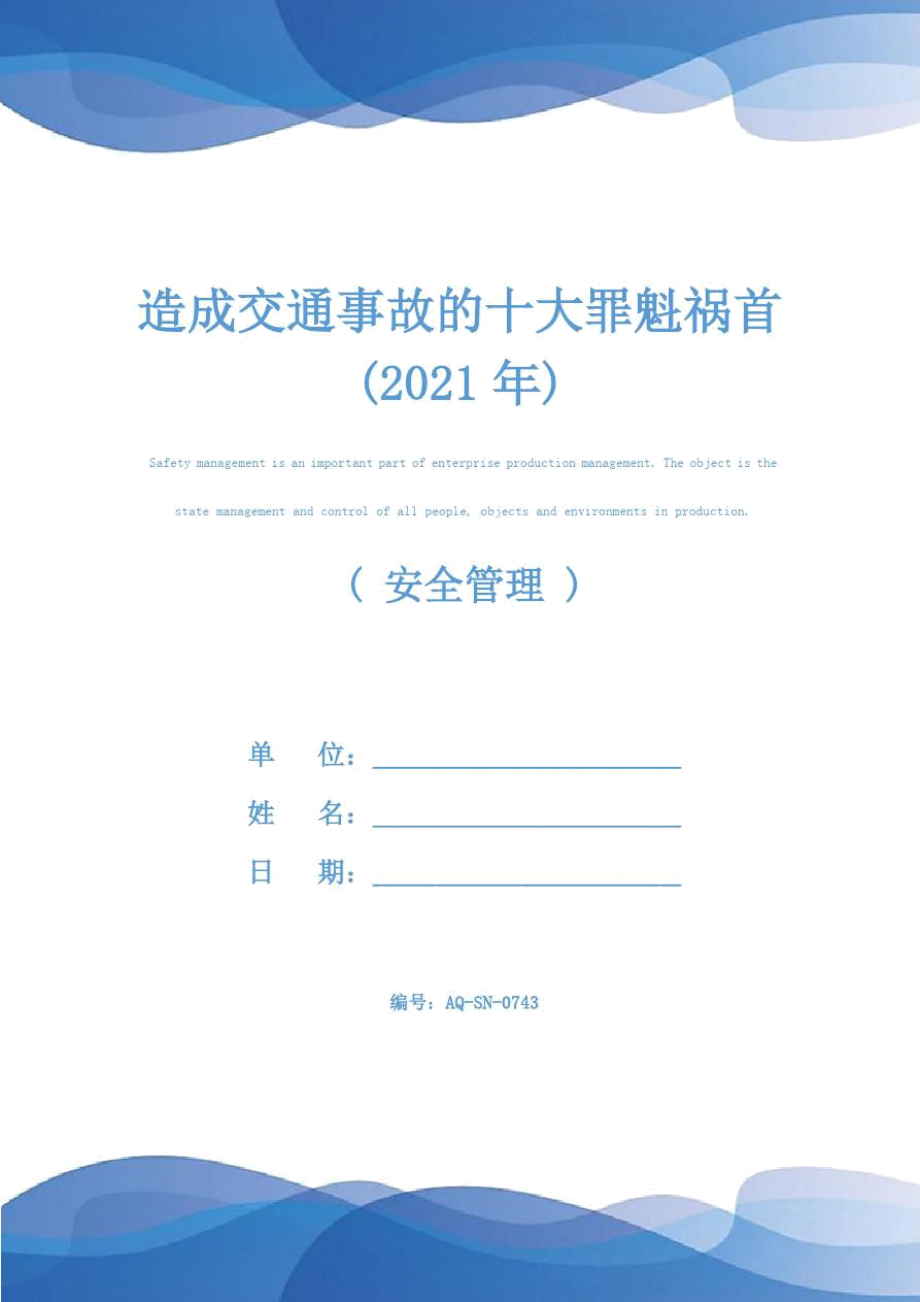 造成交通事故的十大罪魁祸首(2021年).doc_第1页