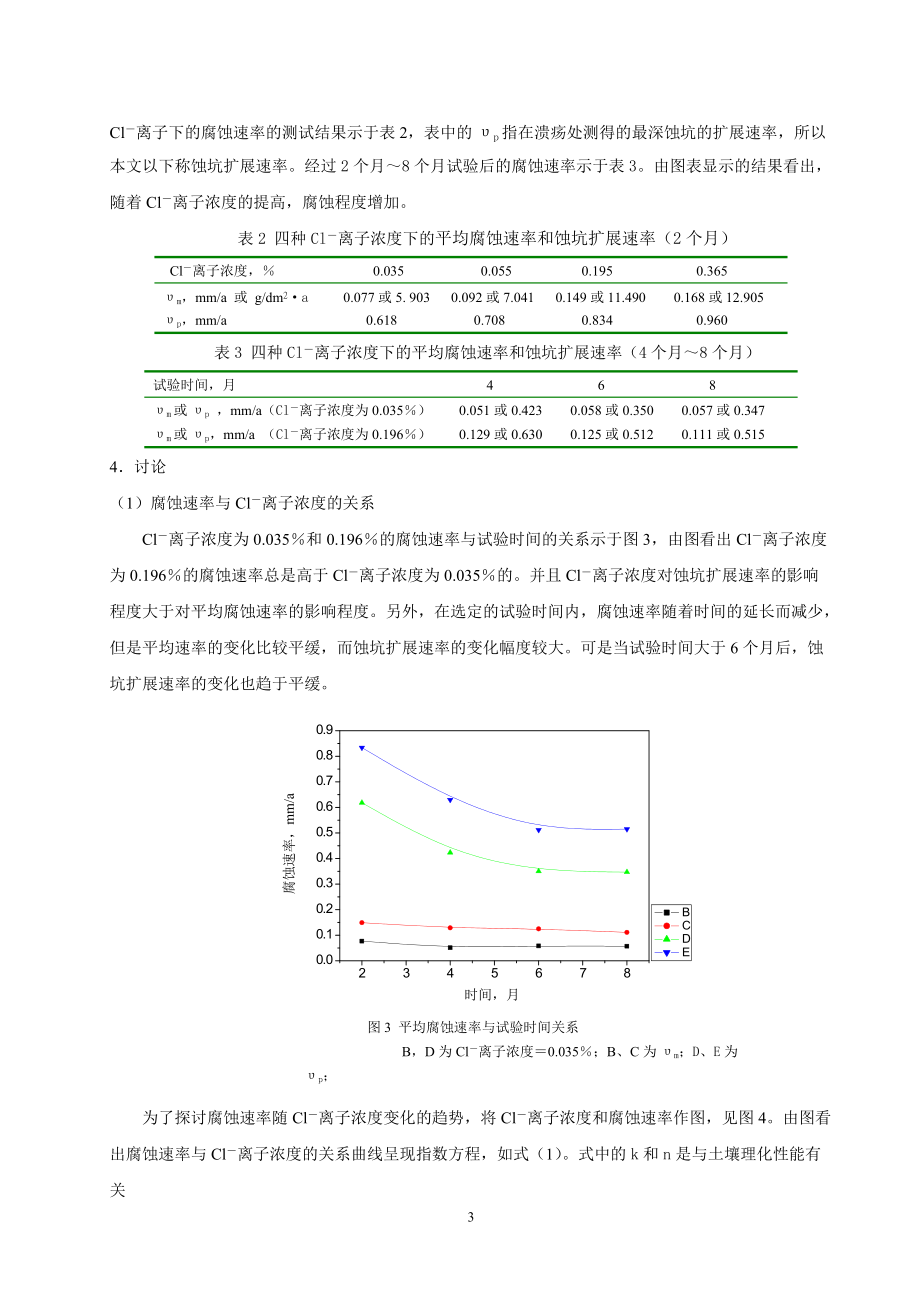 氯离子浓度对土壤腐蚀速率的影响.doc_第3页