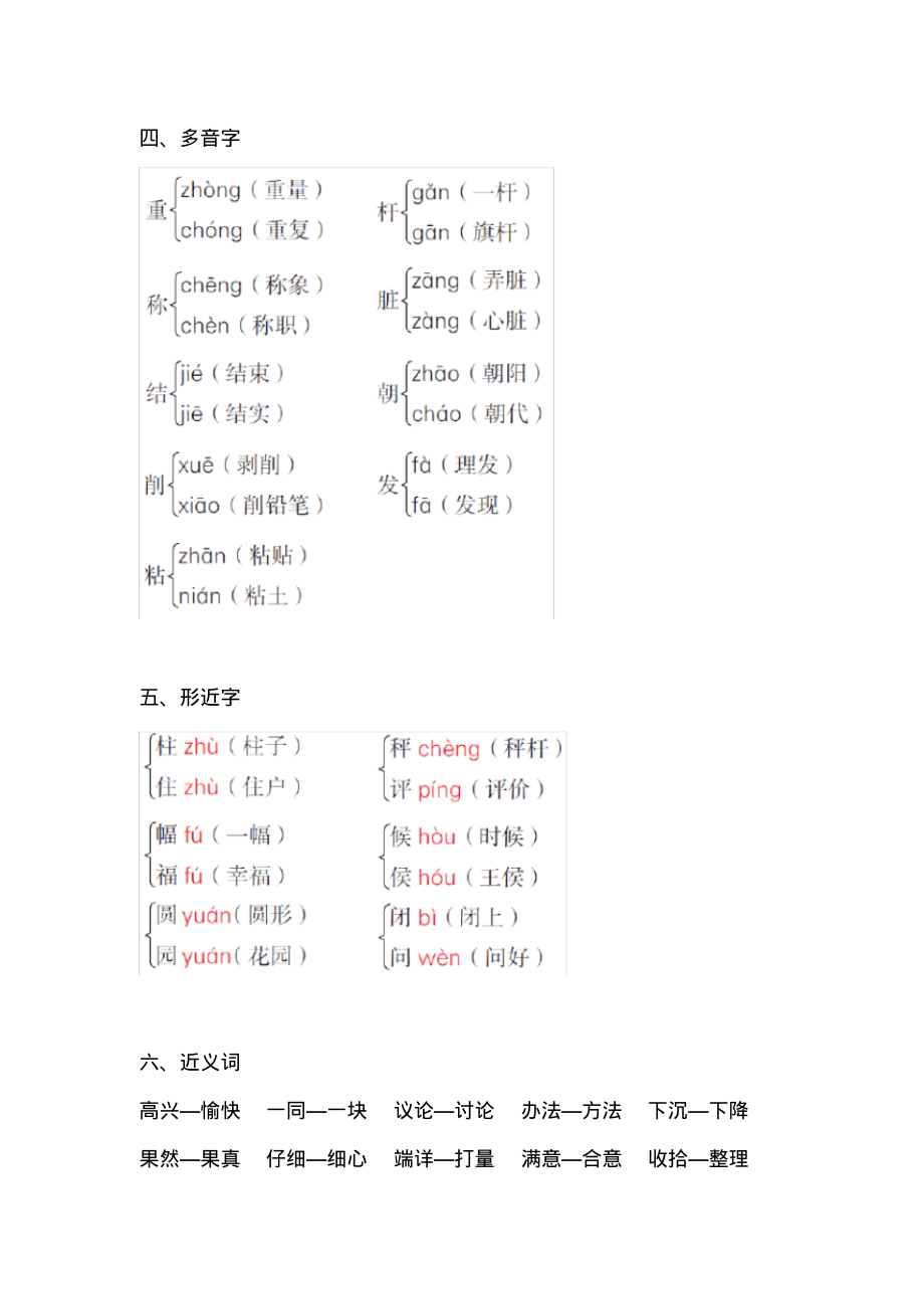 人教版小学二年级语文上册第三单元知识点汇总.pdf_第2页