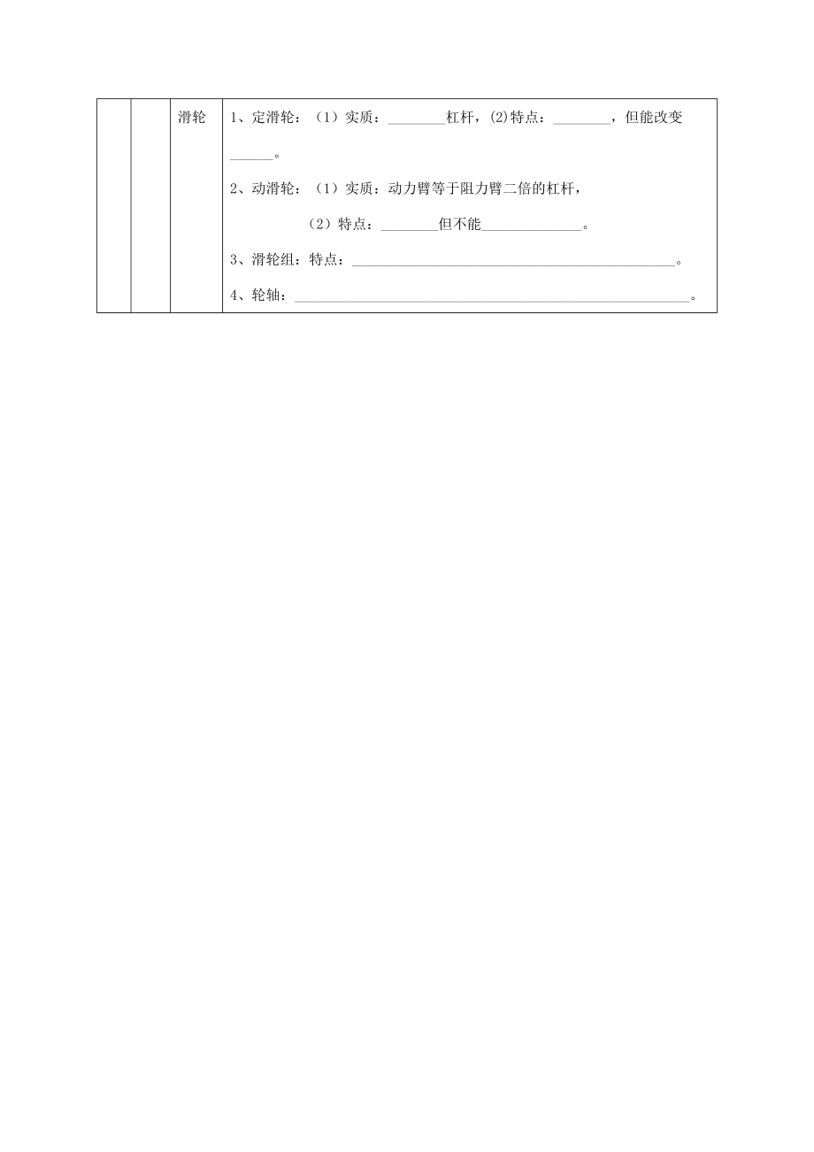 九年级物理 第六章 力和机械复习学案 人教新课标版.doc_第2页