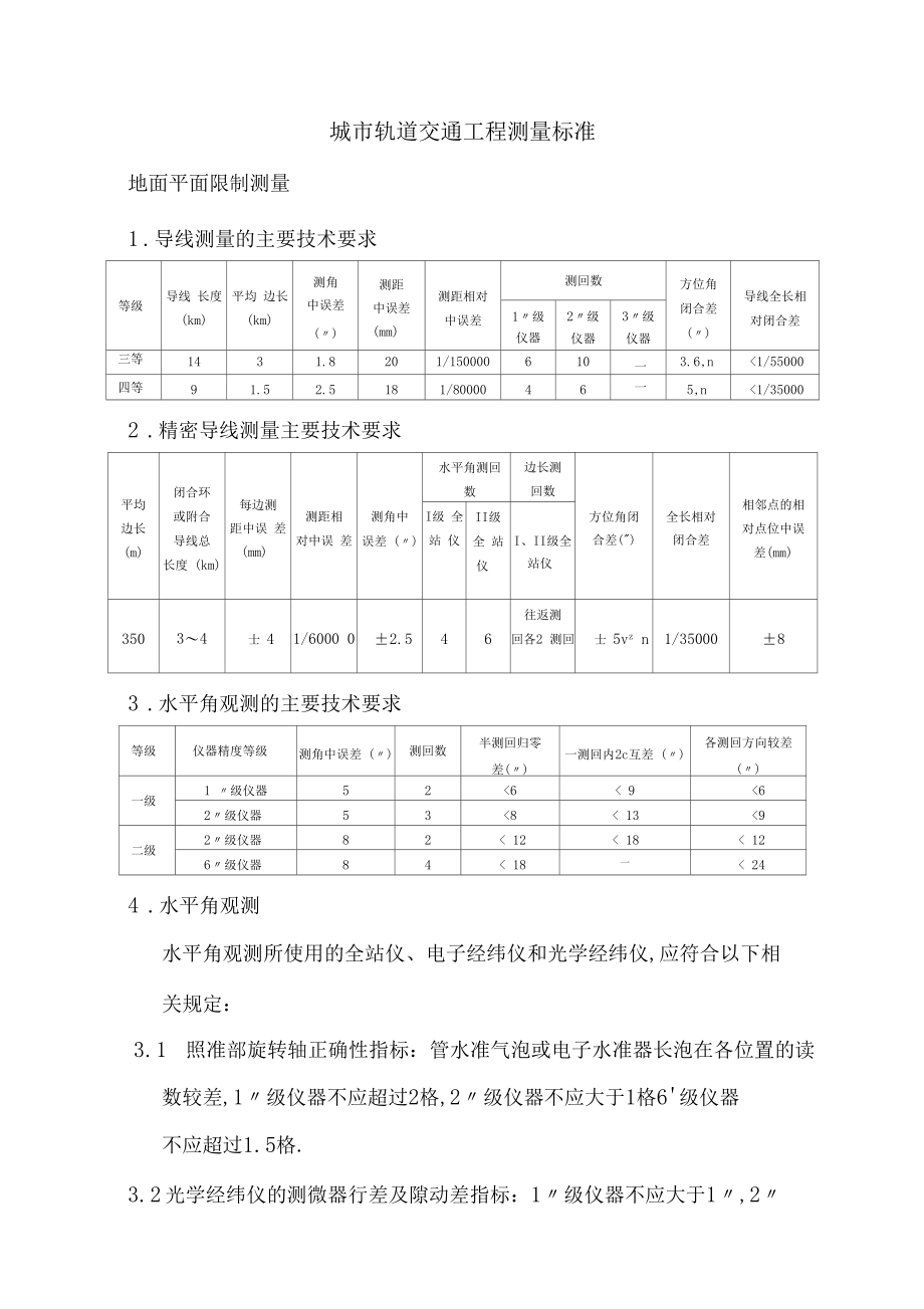 地铁施工测量限差摘要.docx_第1页