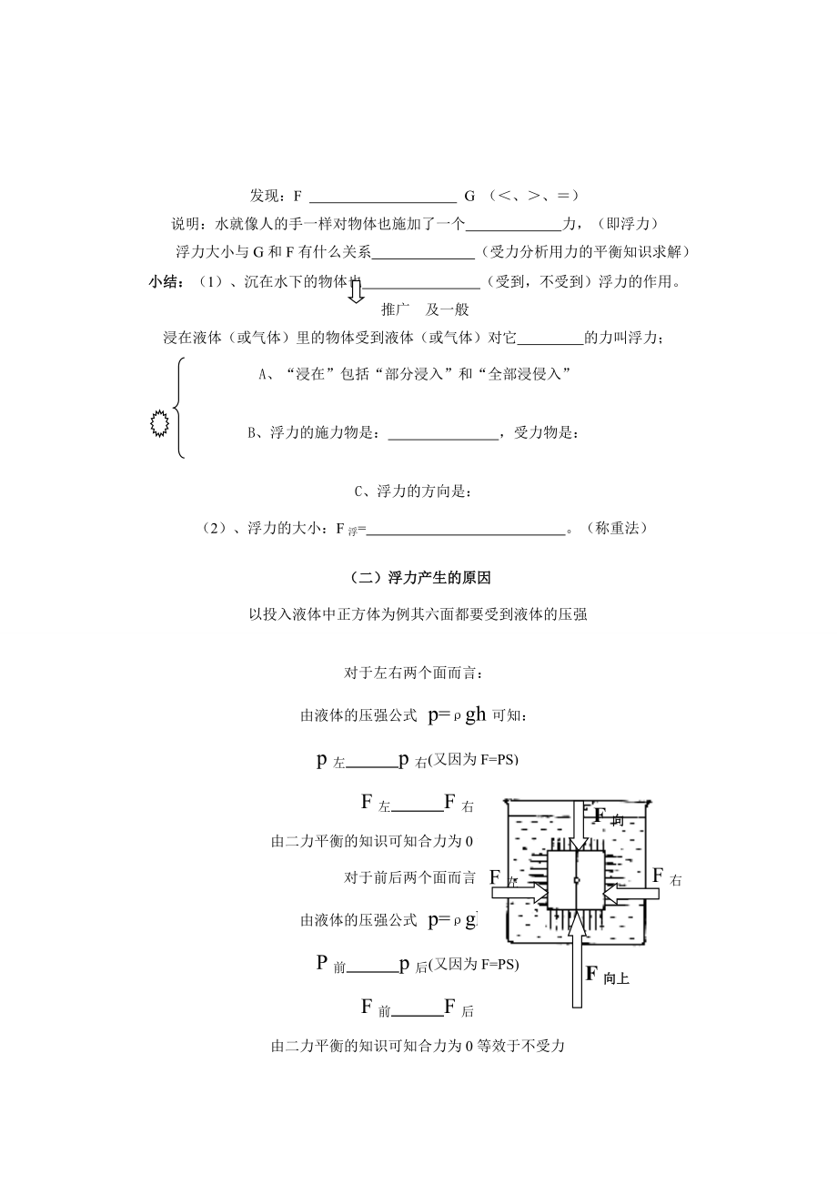 八年级物理下册第十章 流体的力现象（二）.认识浮力学案教科版.doc_第2页