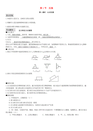 八年级物理下册 第九章 压强 第1节 压强导学案 （新版）新人教版-（新版）新人教版初中八年级下册物理学案.doc