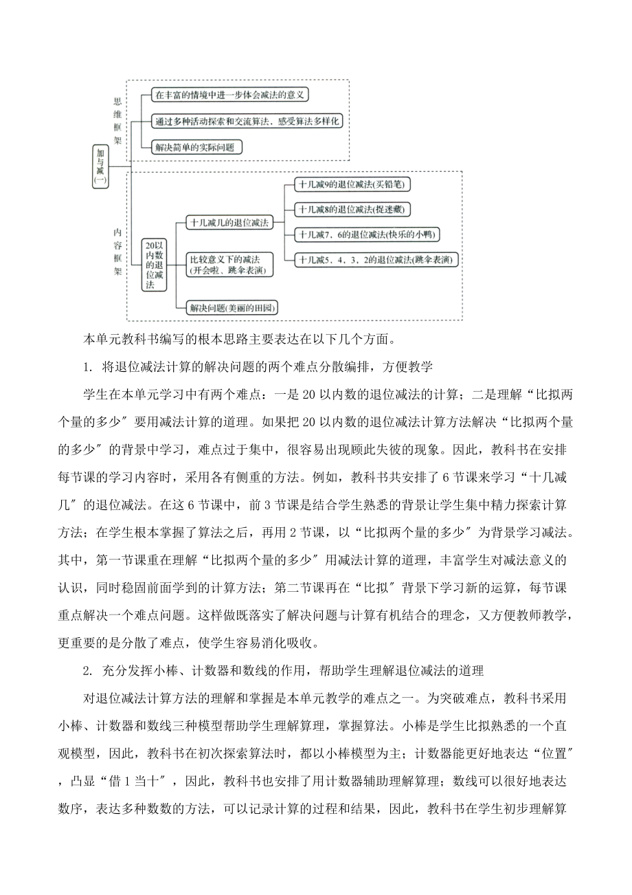 一年级数学下册 第1单元 加与减（一）《加与减（一）》单元分析素材 （新版）北师大版.doc_第2页