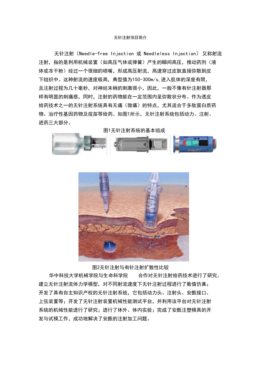 无针注射项目简介无针注射系统简介.docx_第1页