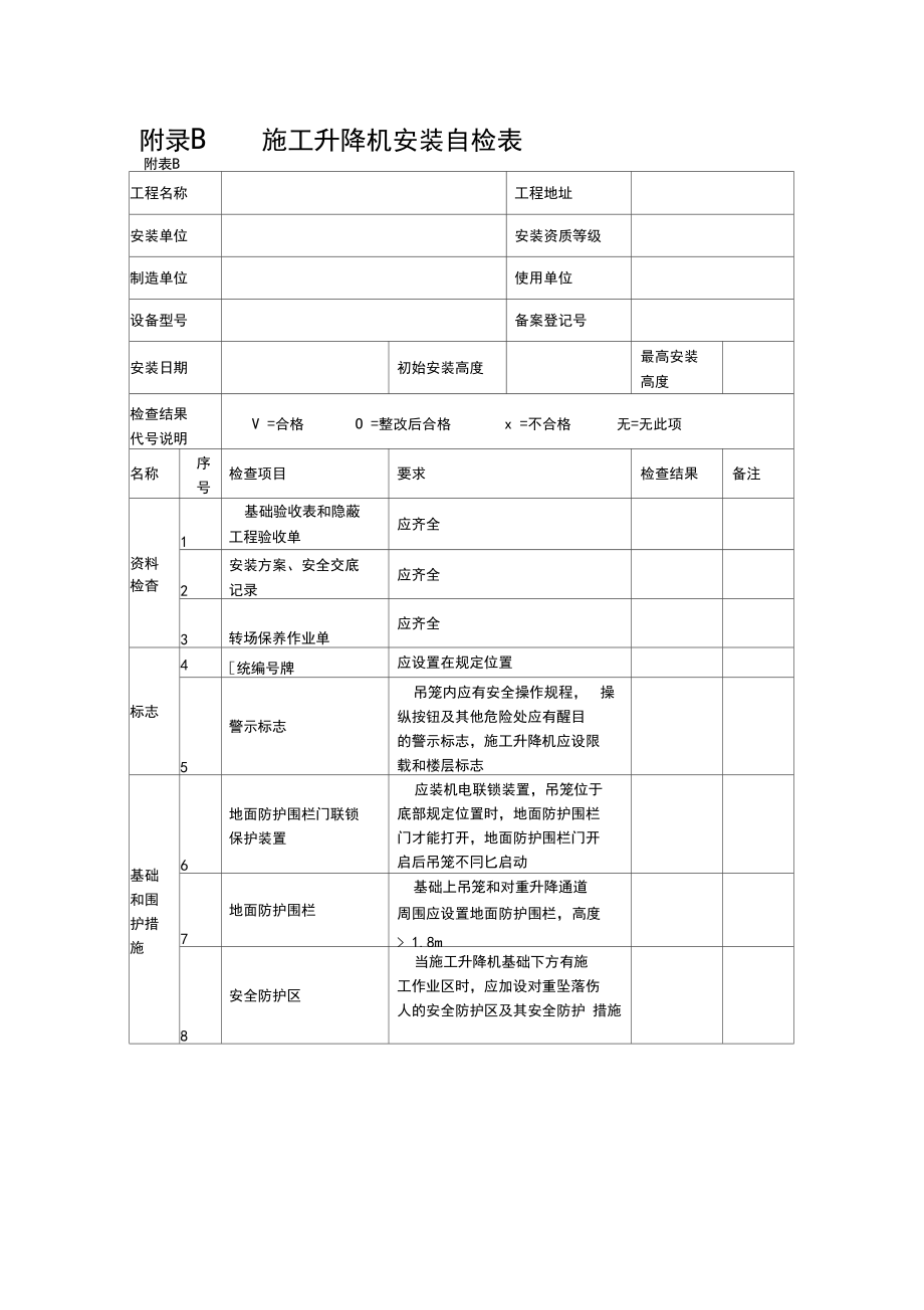 jgj215-施工升降机检查验收表(表a-f).docx_第2页