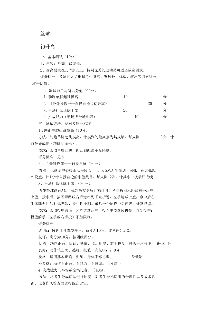 特长生专项测试办法及标准.docx_第2页