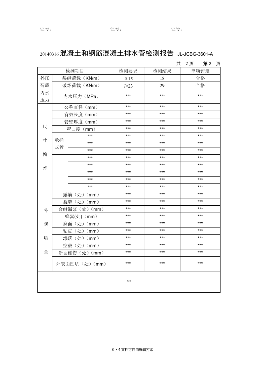 混凝土和钢筋混凝土排水管检测报告.doc_第3页