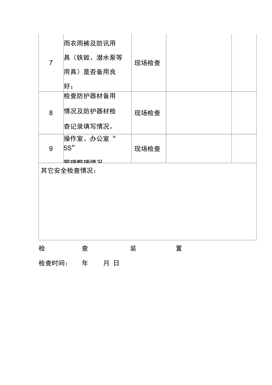 放暴风雨防雷专项安全检查表.doc_第2页