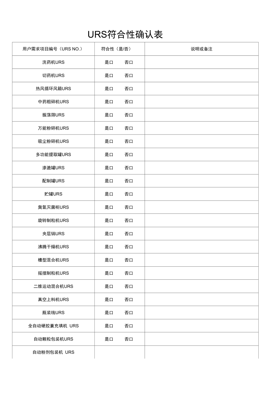 符合性确认表.doc_第1页