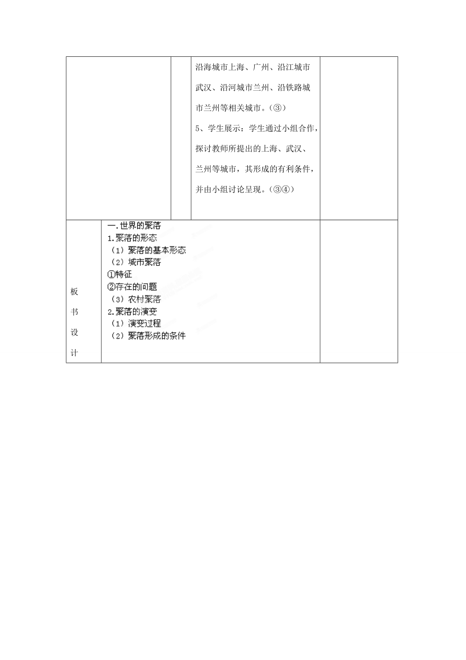 湖南省长沙市麓山国际2014-2015学年七年级地理上册 第3章 第4节《世界的聚落》学案一 湘教版.doc_第3页