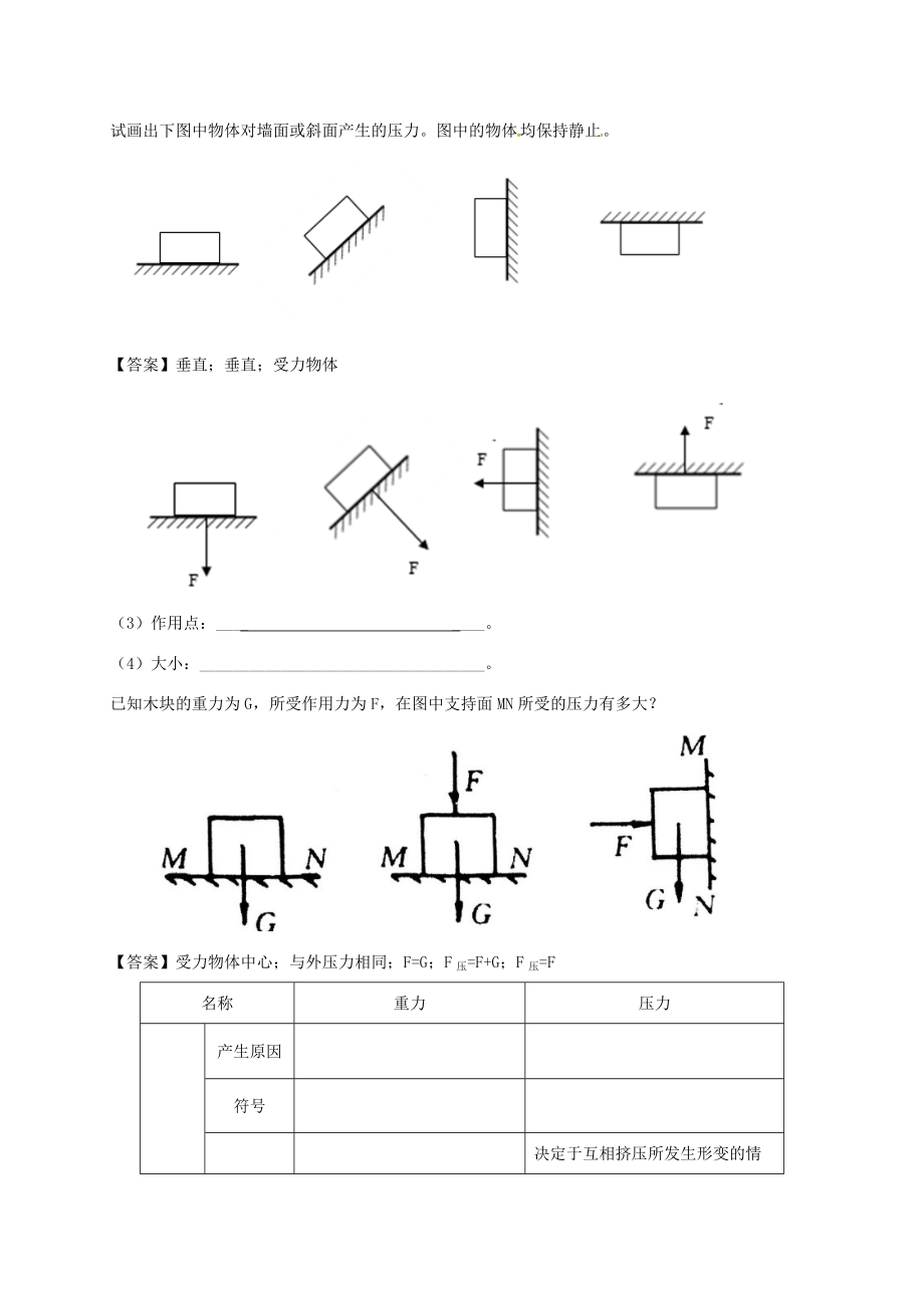 山东省乐陵市八年级物理下册 9.1压强导学案 （新版）新人教版-（新版）新人教版初中八年级下册物理学案.doc_第2页