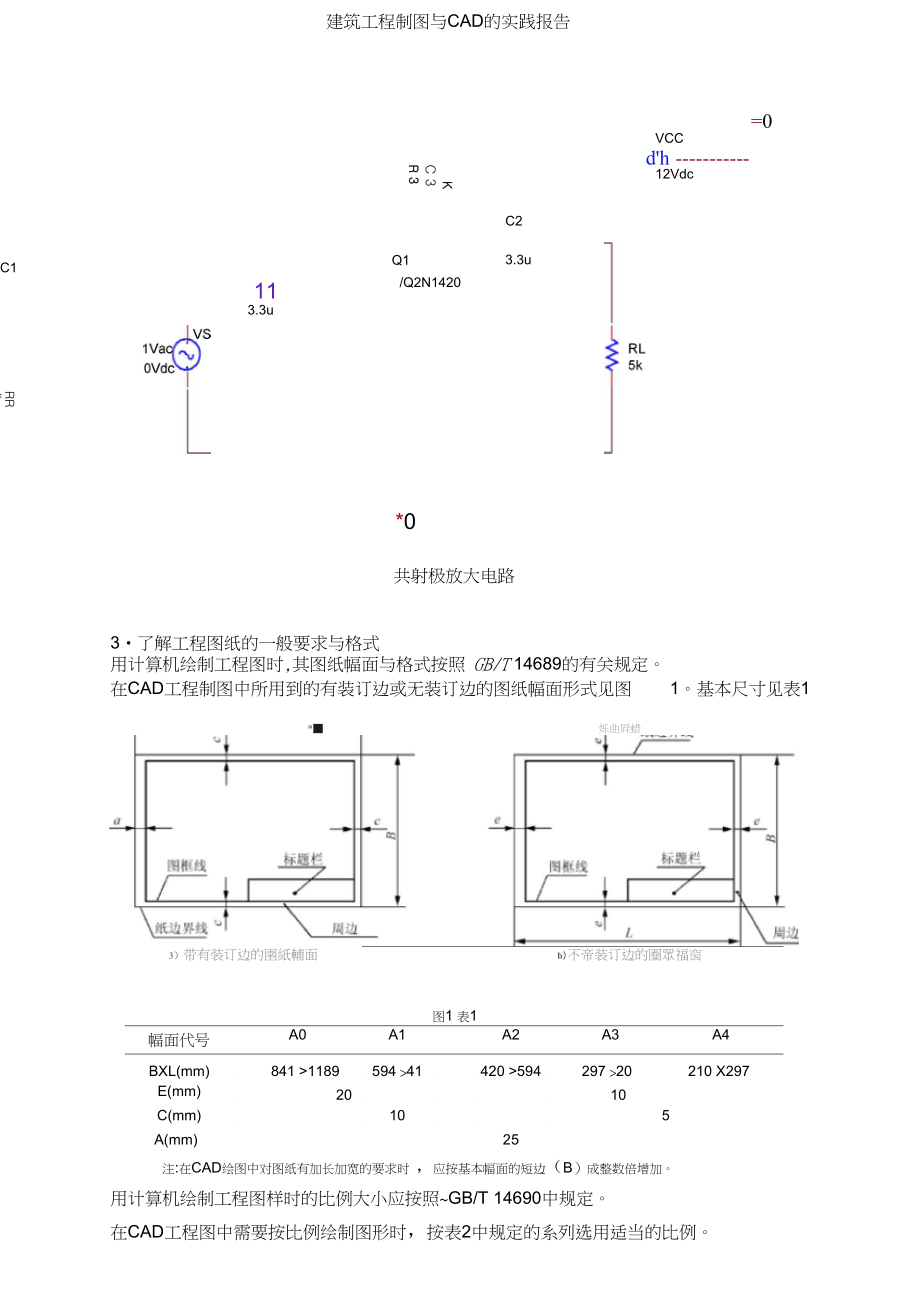 建筑工程制图与CAD的实践报告.docx_第3页