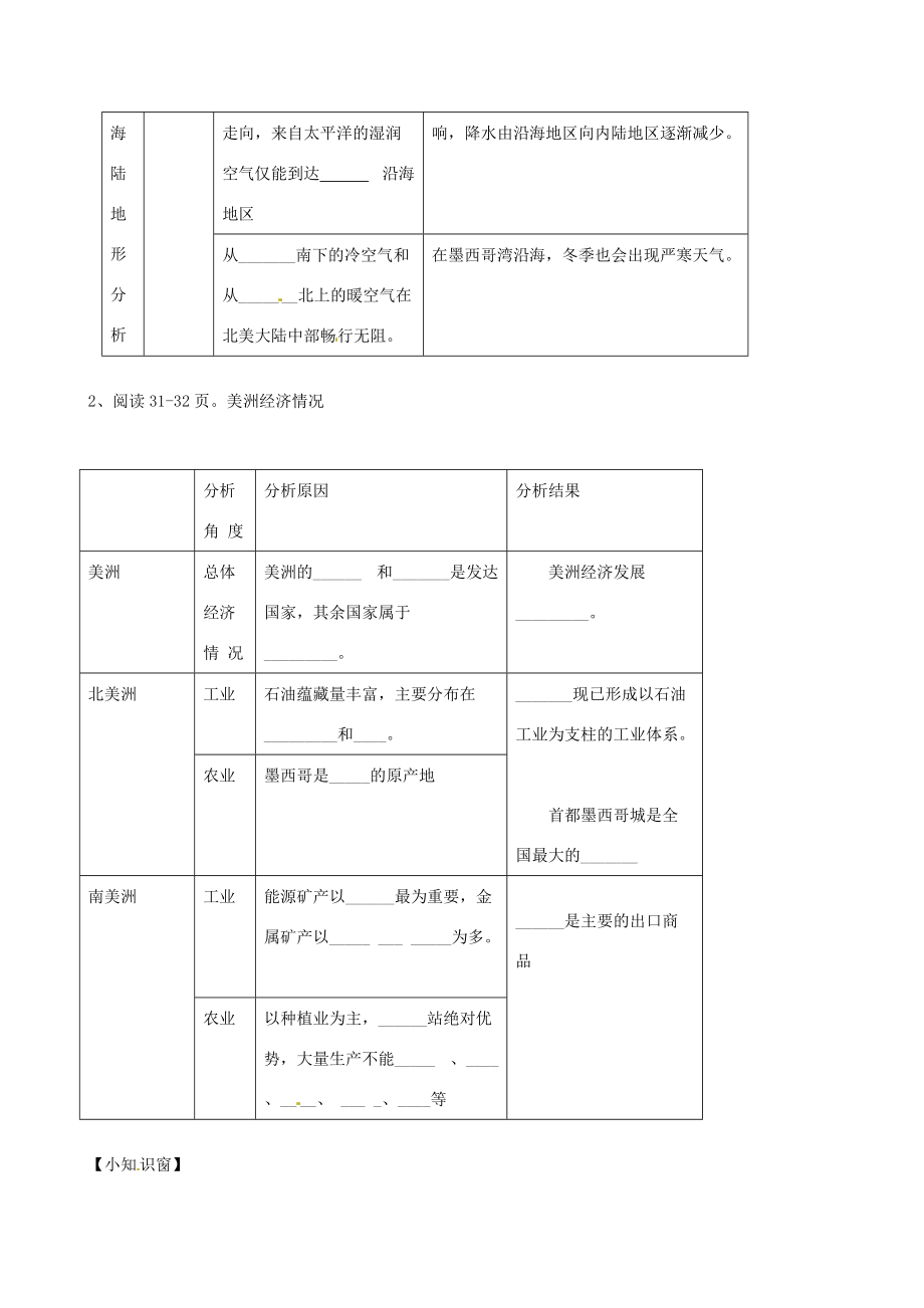 河北省承德市平安堡七年级地理《13美洲气候经济》学案 .doc_第2页