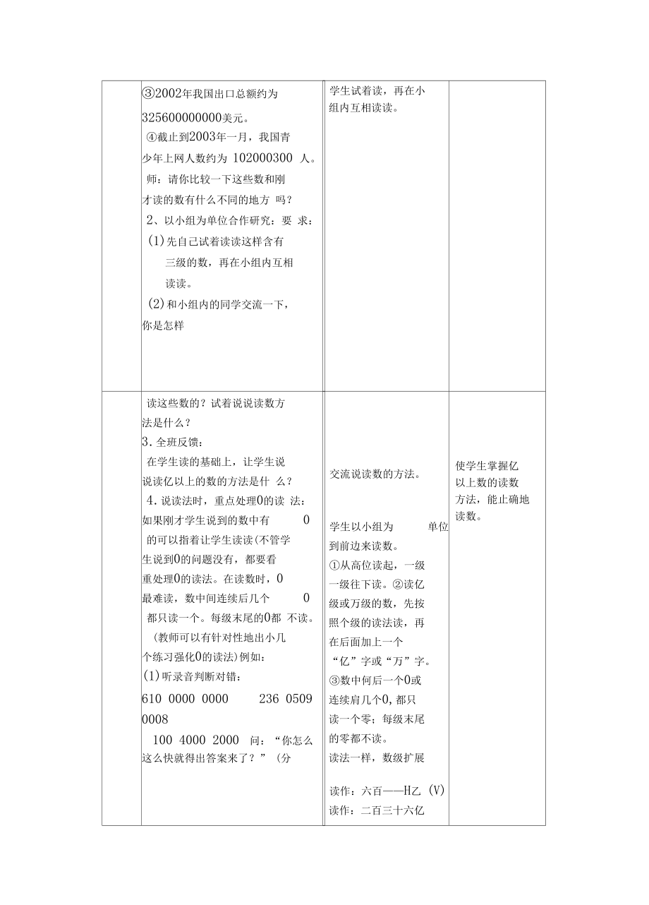 【新】人教版四年级数学上册《亿以上数的读、写法》教案.docx_第2页