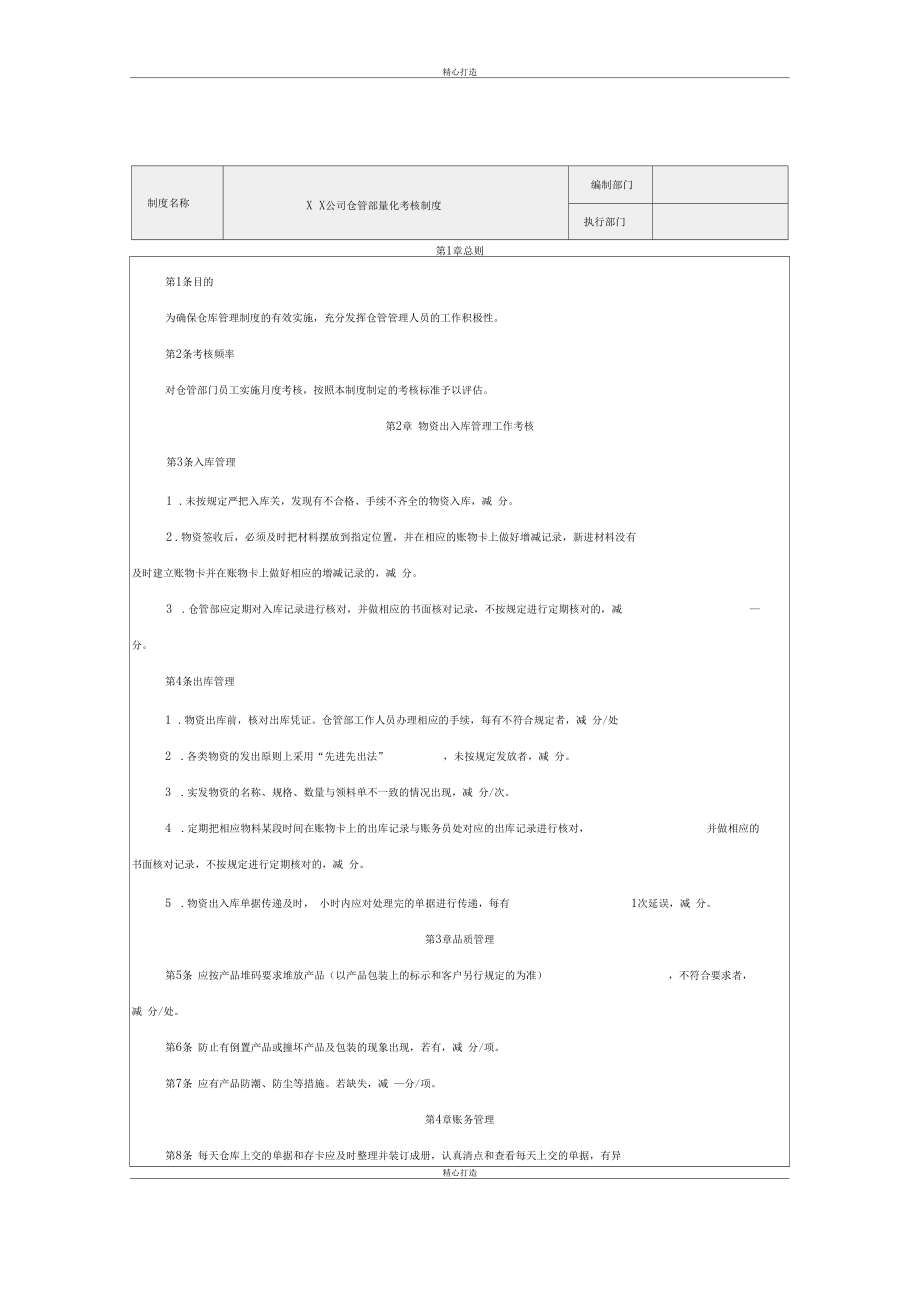 绩效考核全案之仓管量化考核.docx_第2页