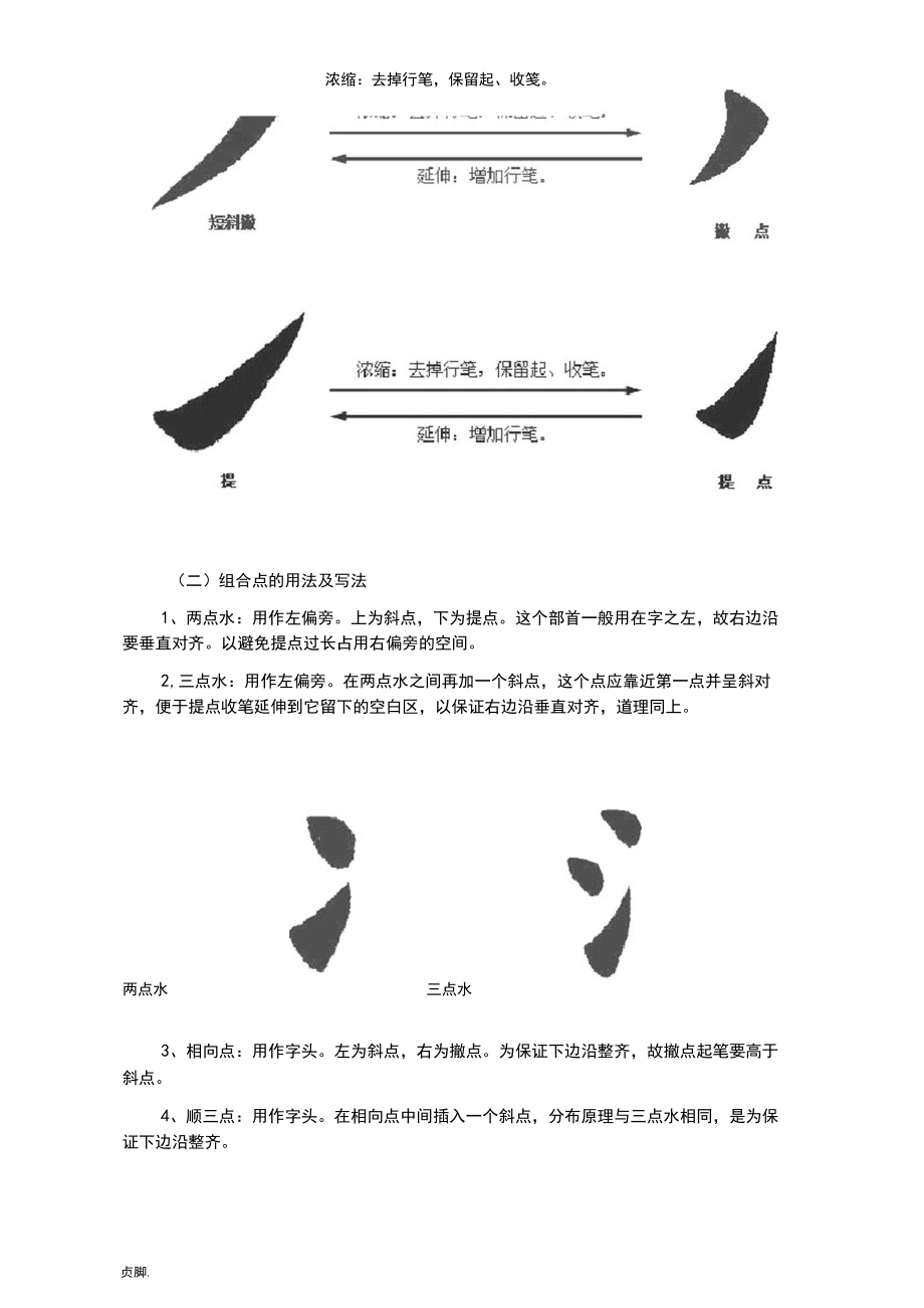 毛笔字帖(汉字毛笔书法笔画书写规律).docx_第2页