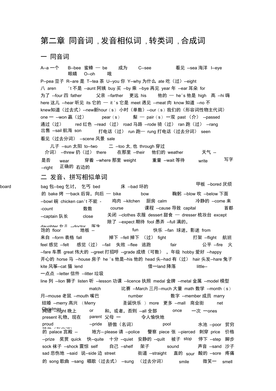 第二章同音词,发音相似词.doc_第1页