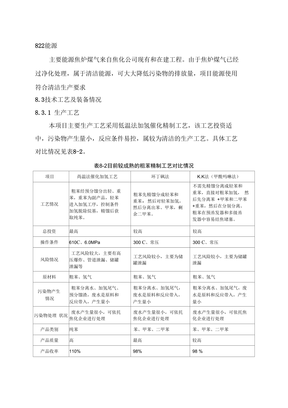 苯加氢项目环评报告书报批版清洁生产水平分析—苯加氢doc.doc_第3页