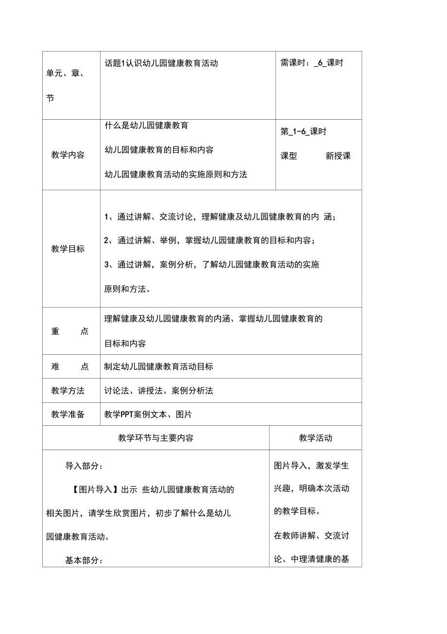 话题认识幼儿园健康教育活动.doc_第1页