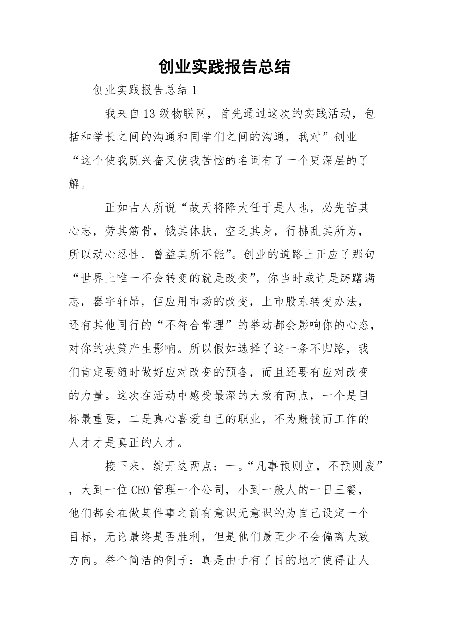 创业实践报告总结.docx_第1页