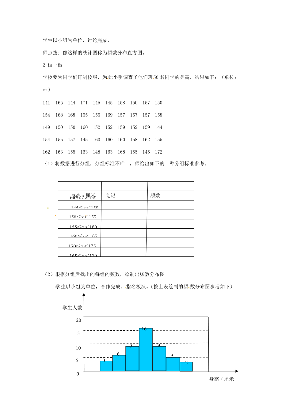 八年级数学下册 4.04(频数与频率)教案(2) 苏科版 教案.doc_第2页