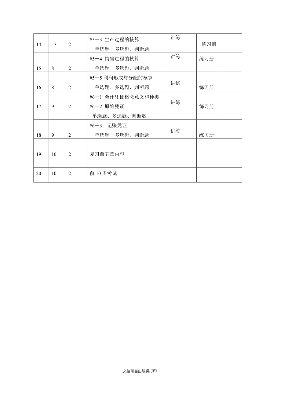 会计基础授课计划.doc_第2页