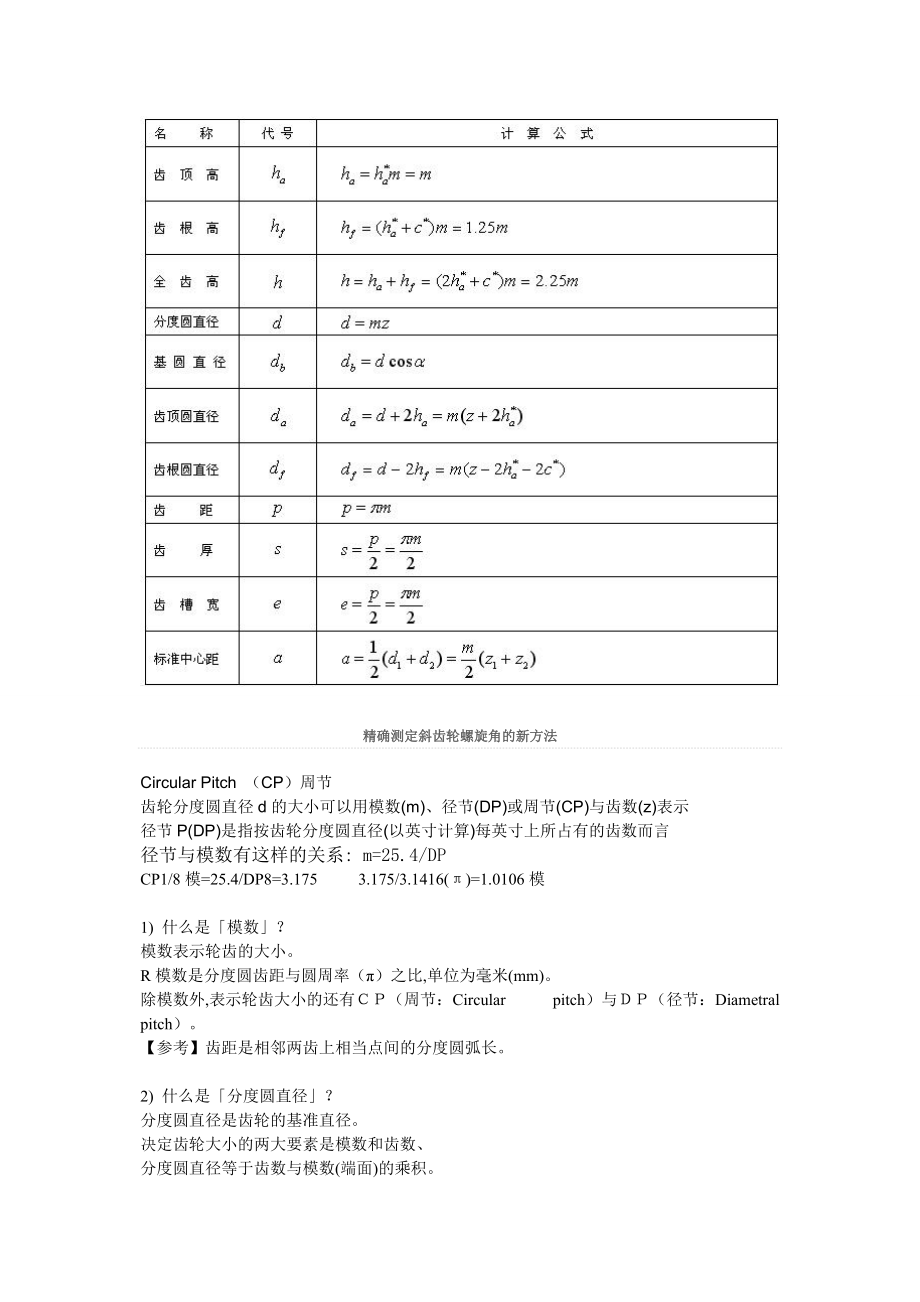 齿轮标准模数尺数计算（Word）.doc_第2页