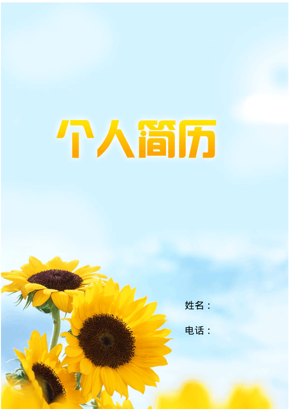 个人简历经典模板.pdf_第1页