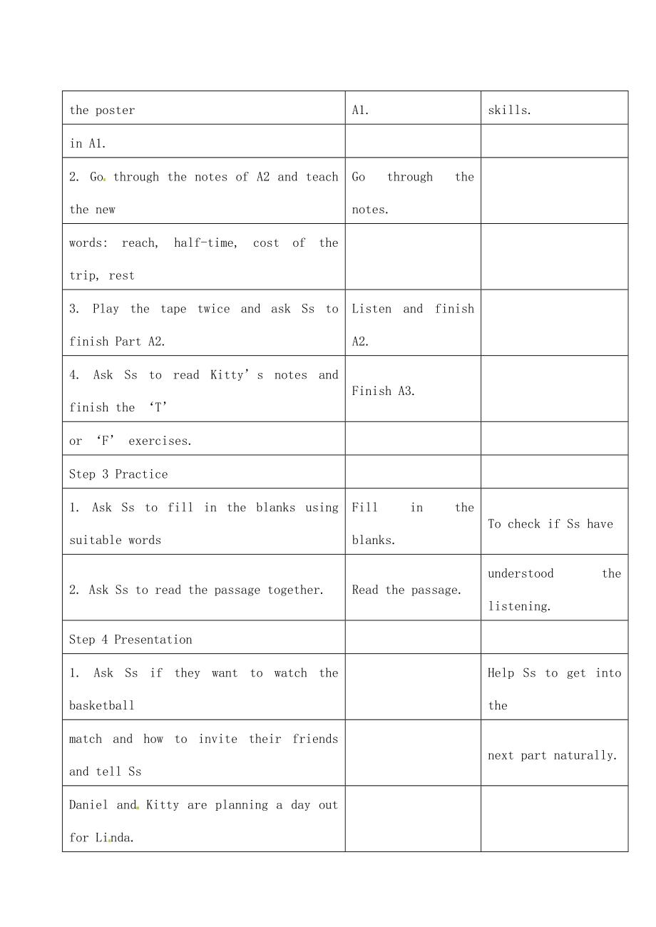 八年级英语上册 Unit 3 A day out Integrated skills教案 牛津版 课件.doc_第2页