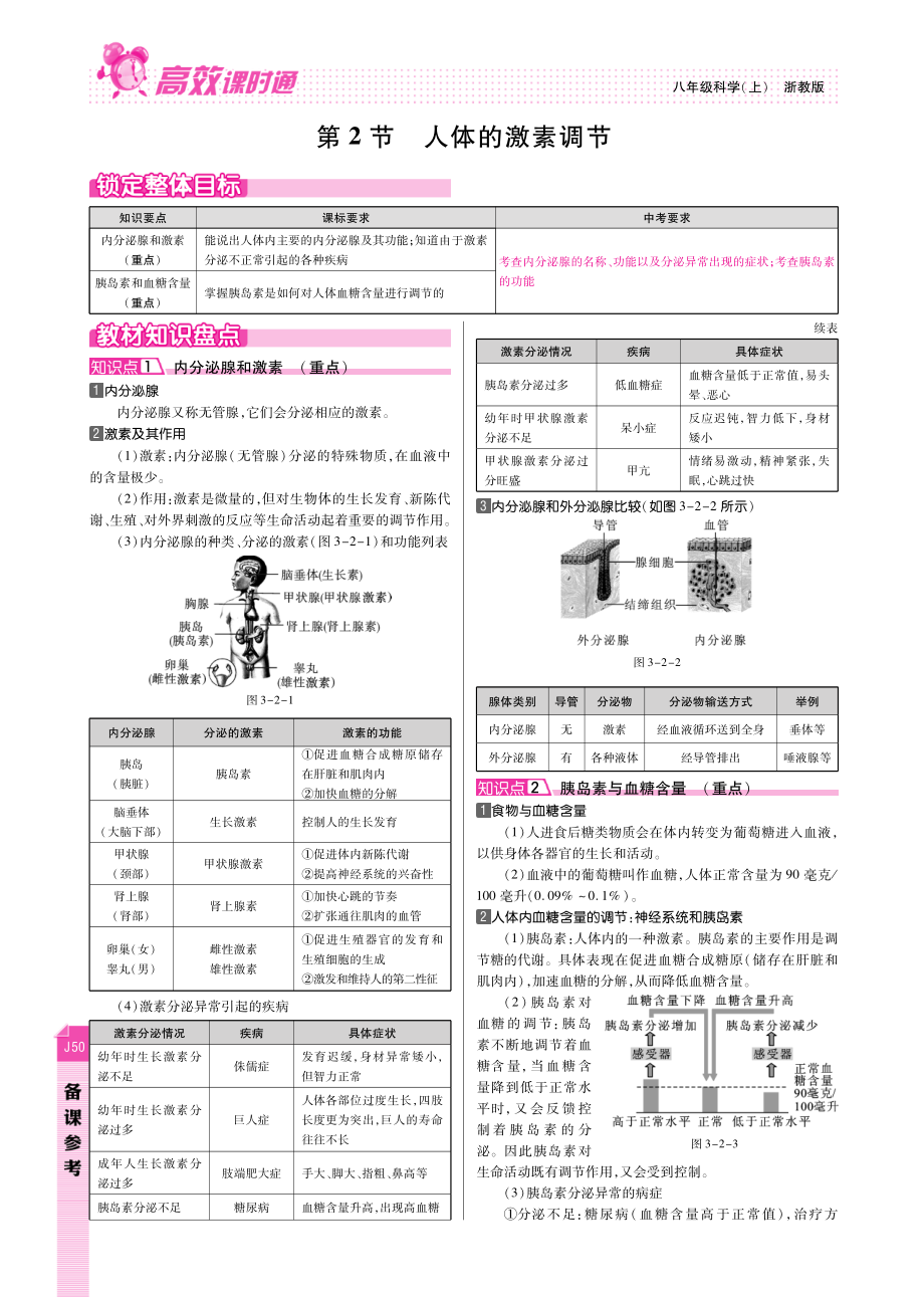 八年级科学上册 第3章 第2节 人体的激素调节备课参考(pdf)(新版)浙教版 教案.pdf_第1页