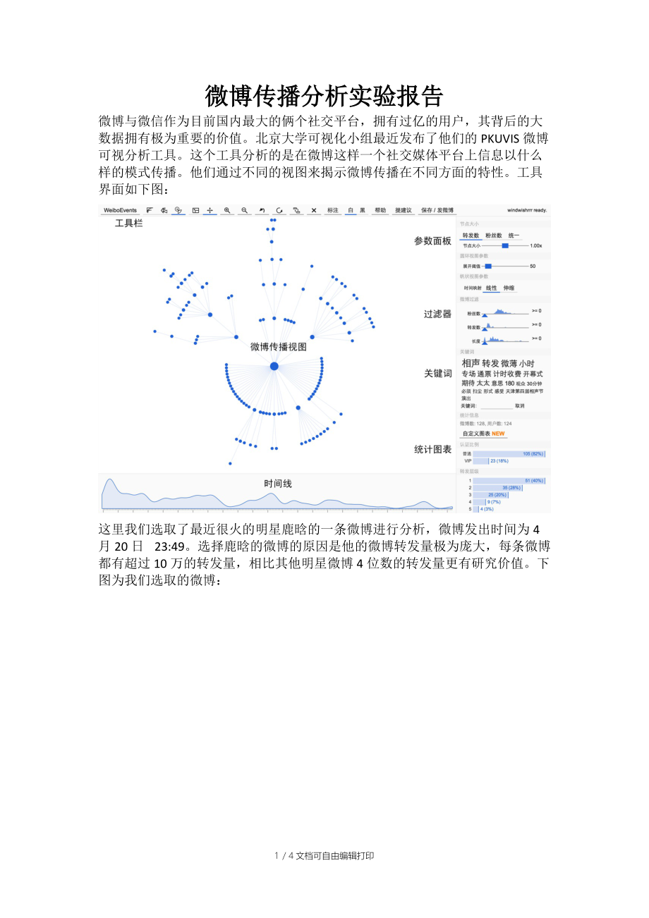 微博传播分析实验报告.docx_第1页