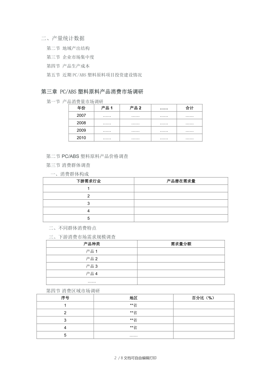 标准市场调研报告模板.doc_第2页