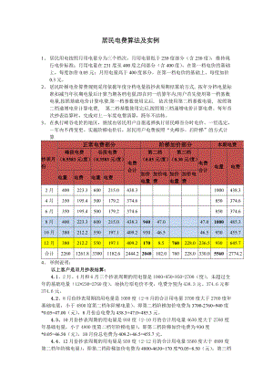 居民电费算法及实例.doc