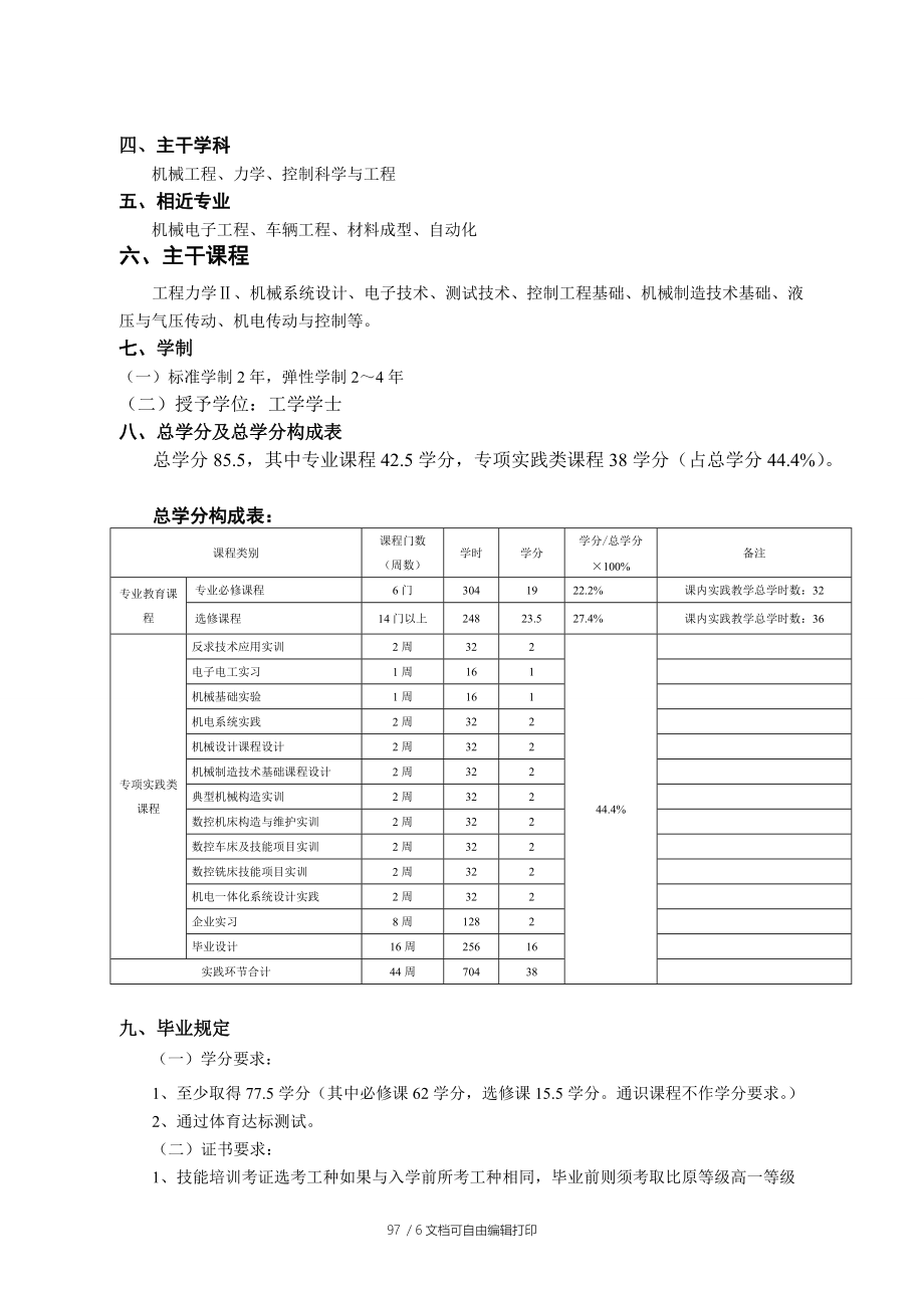 机械工程专业职业本科人才培养方案.doc_第3页