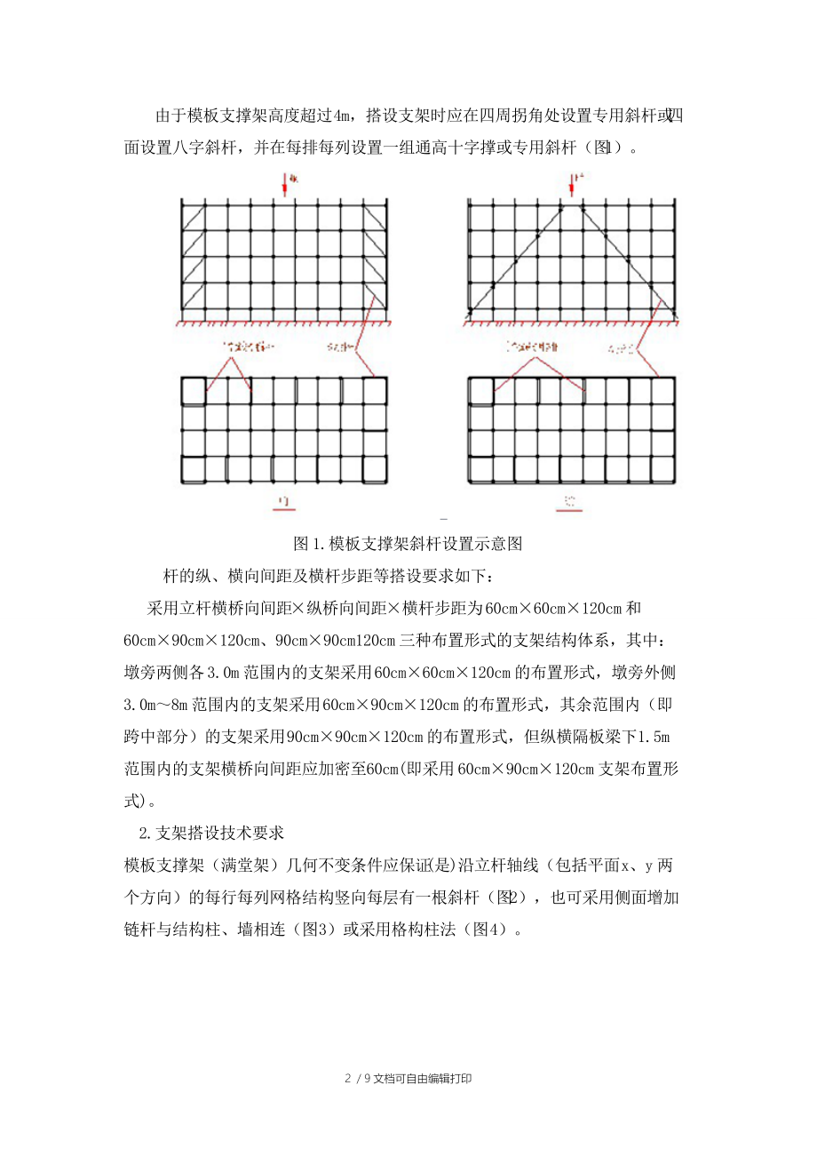 毕业实习论文满堂支架法施工简支梁桥（支架高度8米）支架布置方案.doc_第2页