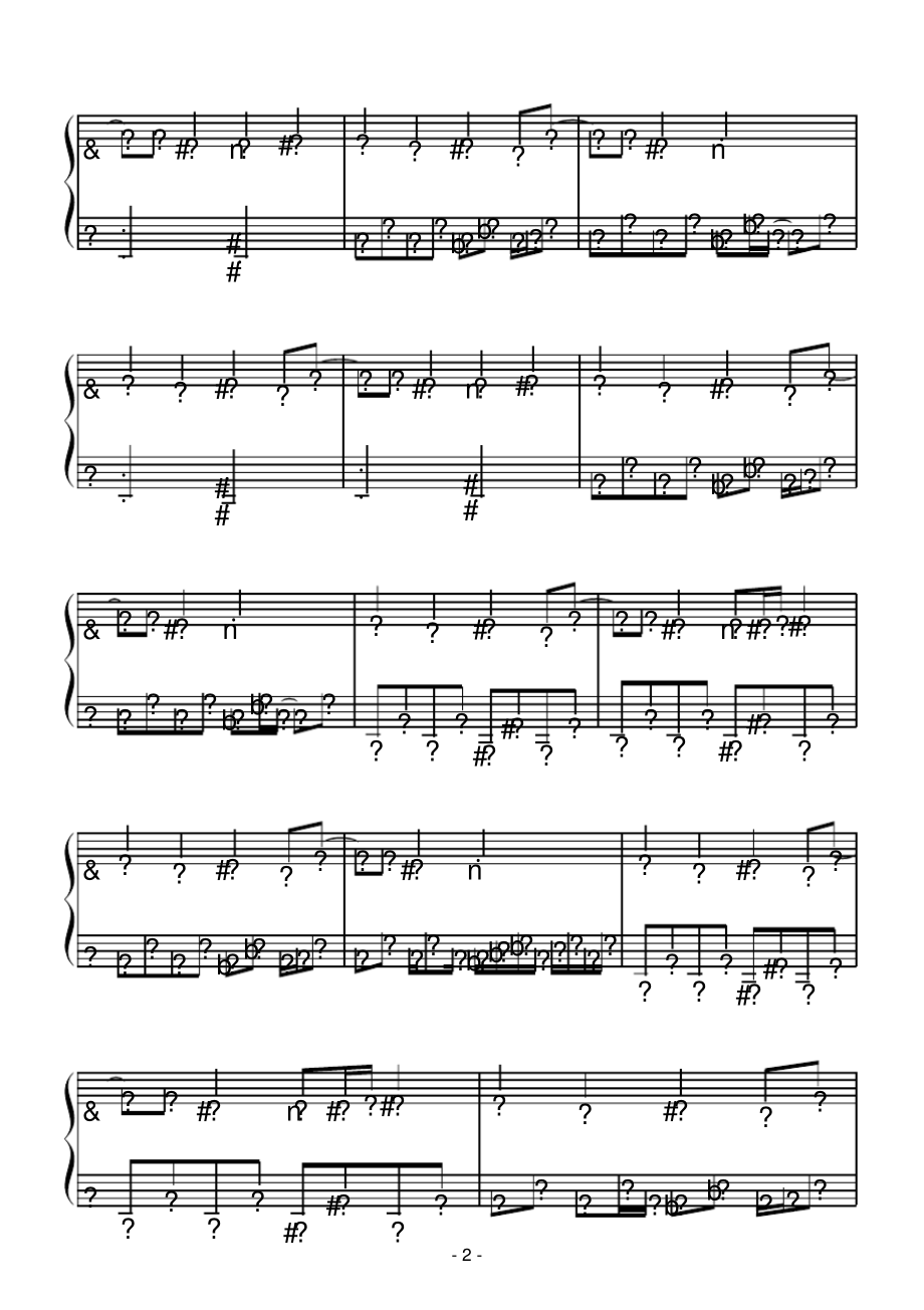[ftva][hard][8](东方钢琴谱)原版正谱五线谱钢琴谱乐谱.pdf_第2页
